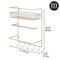 mDesign Metal Wall Mount Paper Towel Holder with Storage Shelf & Hooks
